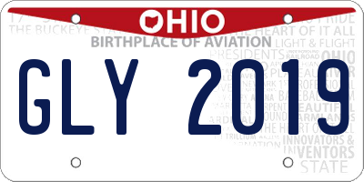 OH license plate GLY2019