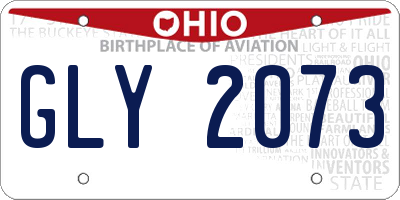 OH license plate GLY2073