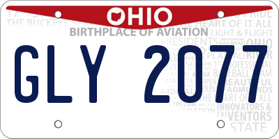 OH license plate GLY2077