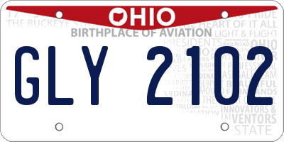 OH license plate GLY2102