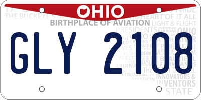 OH license plate GLY2108