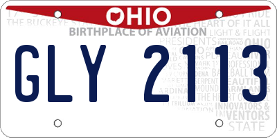 OH license plate GLY2113