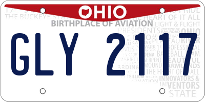OH license plate GLY2117