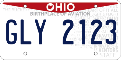 OH license plate GLY2123