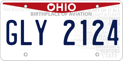 OH license plate GLY2124