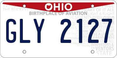 OH license plate GLY2127