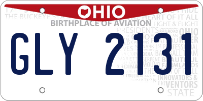 OH license plate GLY2131