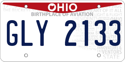 OH license plate GLY2133