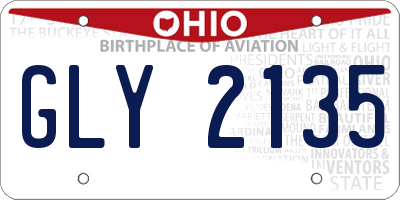 OH license plate GLY2135