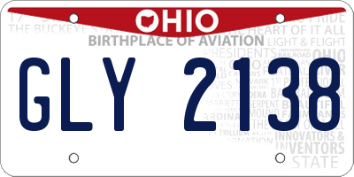 OH license plate GLY2138