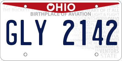 OH license plate GLY2142