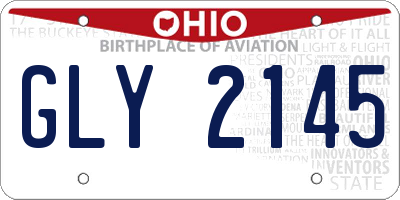 OH license plate GLY2145
