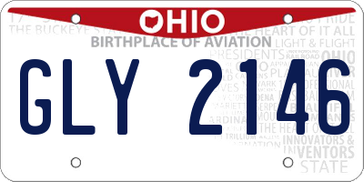 OH license plate GLY2146