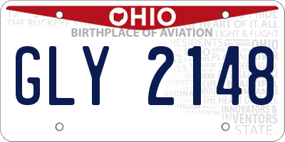 OH license plate GLY2148