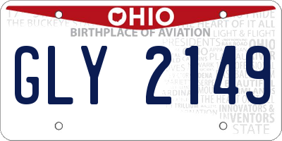 OH license plate GLY2149