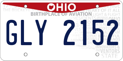 OH license plate GLY2152