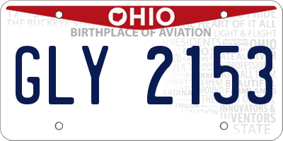 OH license plate GLY2153