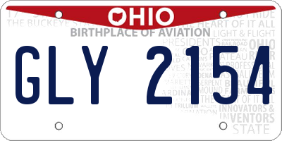 OH license plate GLY2154