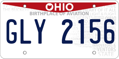OH license plate GLY2156