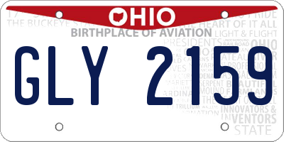 OH license plate GLY2159