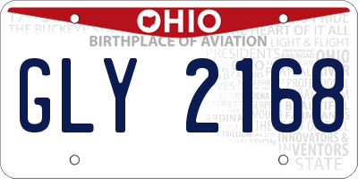 OH license plate GLY2168