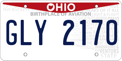 OH license plate GLY2170