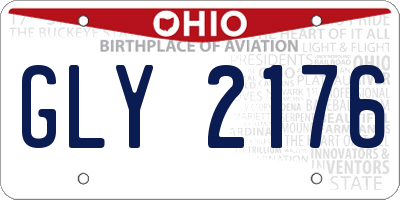 OH license plate GLY2176
