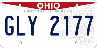 OH license plate GLY2177