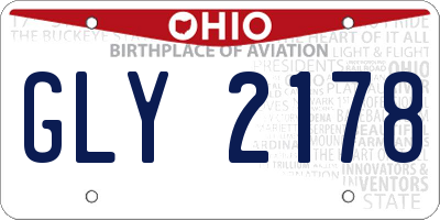 OH license plate GLY2178