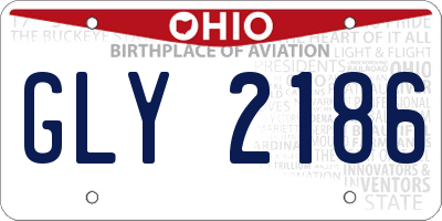 OH license plate GLY2186