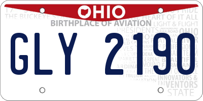 OH license plate GLY2190