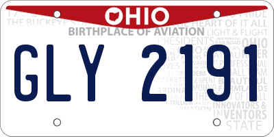 OH license plate GLY2191