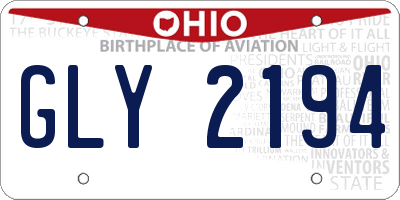 OH license plate GLY2194