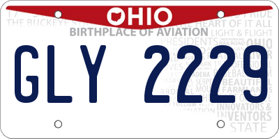 OH license plate GLY2229