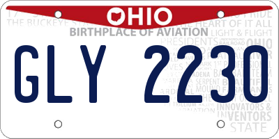 OH license plate GLY2230