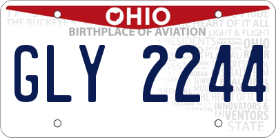 OH license plate GLY2244