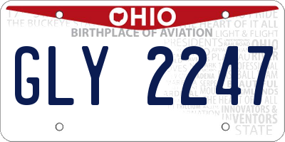 OH license plate GLY2247