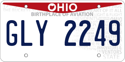 OH license plate GLY2249