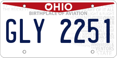 OH license plate GLY2251