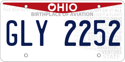 OH license plate GLY2252