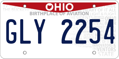 OH license plate GLY2254