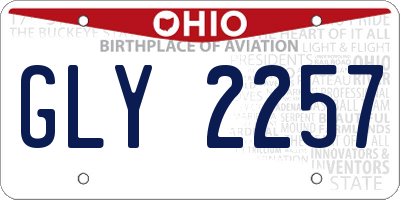 OH license plate GLY2257