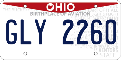 OH license plate GLY2260