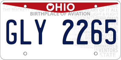 OH license plate GLY2265