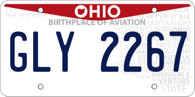 OH license plate GLY2267