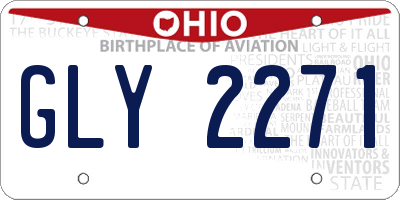 OH license plate GLY2271