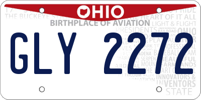 OH license plate GLY2272