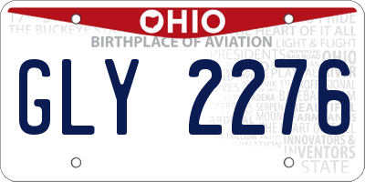 OH license plate GLY2276