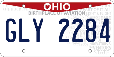 OH license plate GLY2284