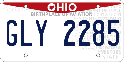 OH license plate GLY2285